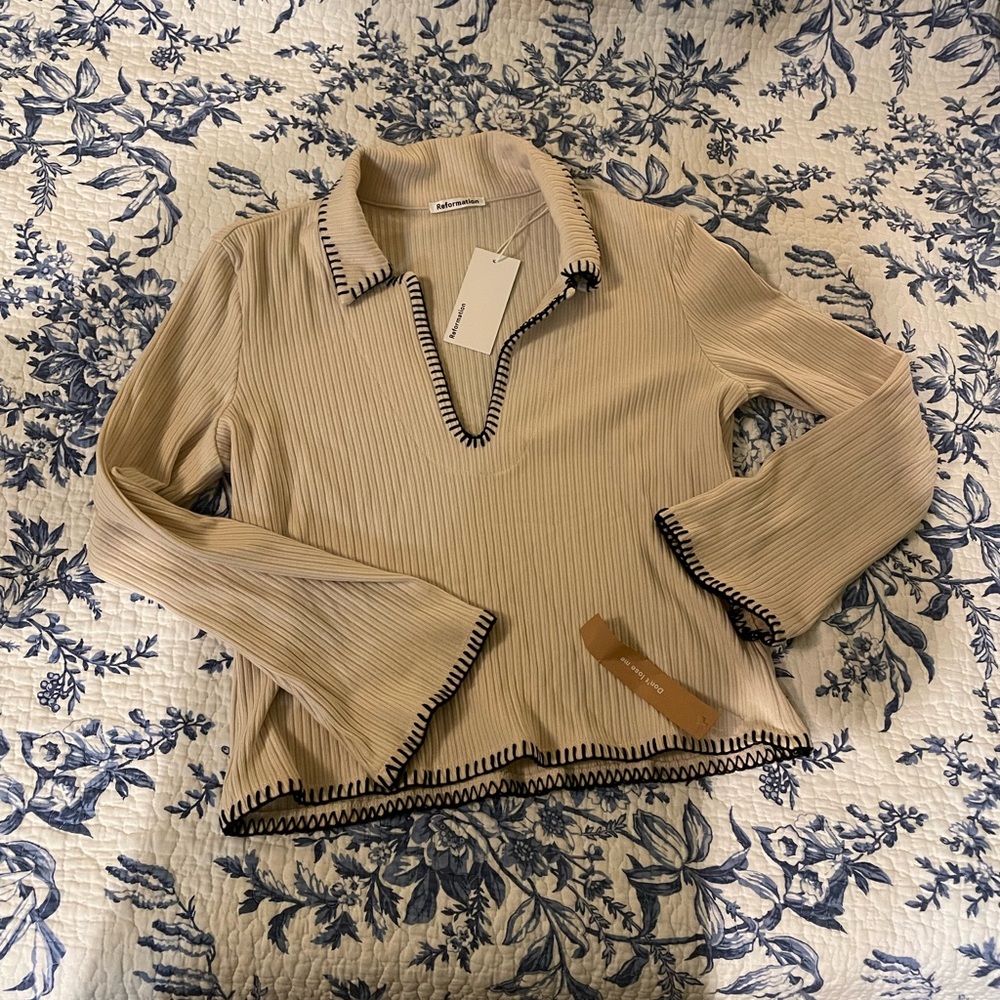 NWT Reformation Nolen Knot Top Wmns XL